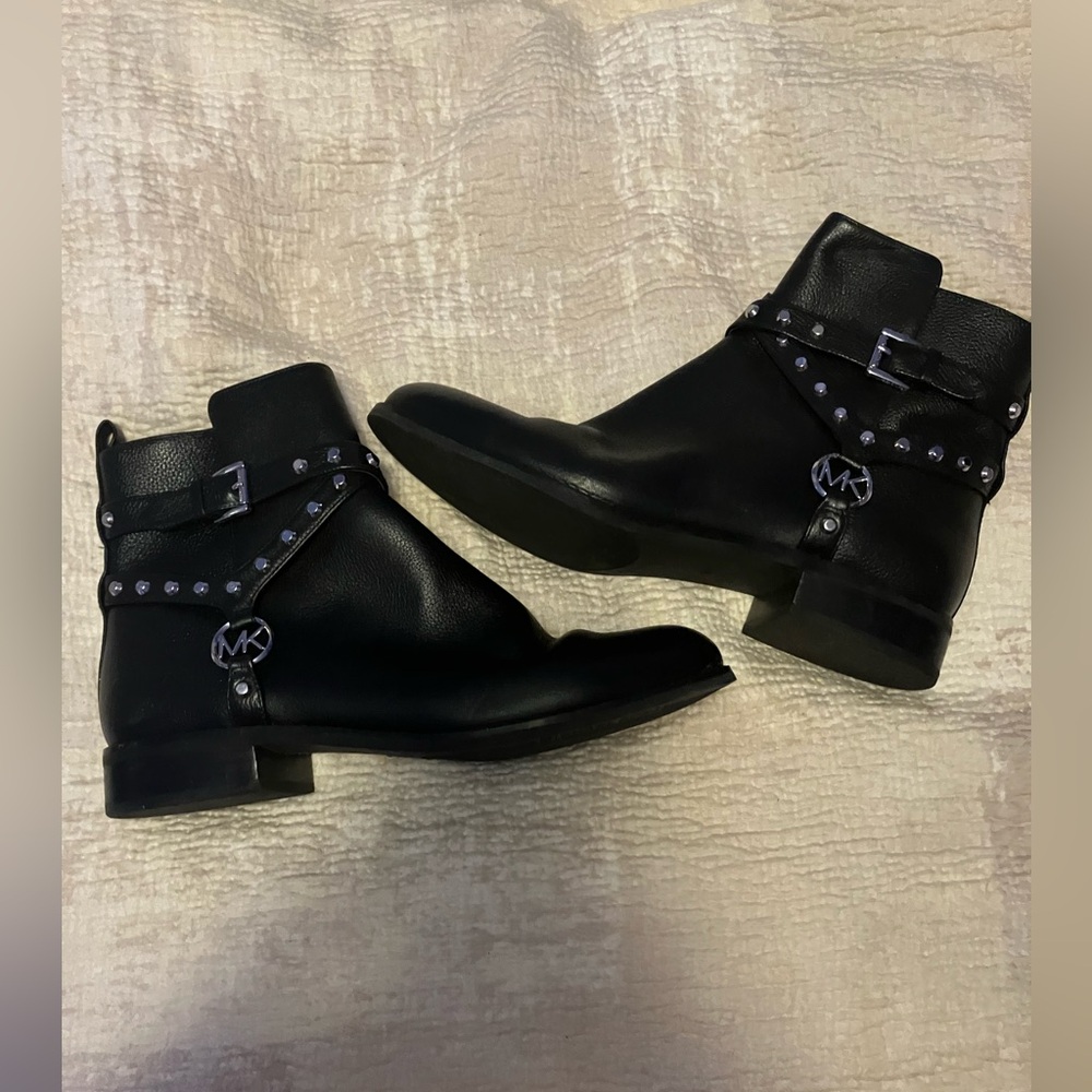Michael Kors Black Boots with Silver Details